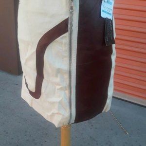 NEW Rag & Bone Cream Leather Trim Moto skirt sz 2